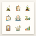 Teacher Planner Sticker Sheets - Sheet 09 - Goal Tracking