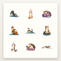 Cat Lover Sticker Sheets - Sheet 05 - Cat Yoga Stretches