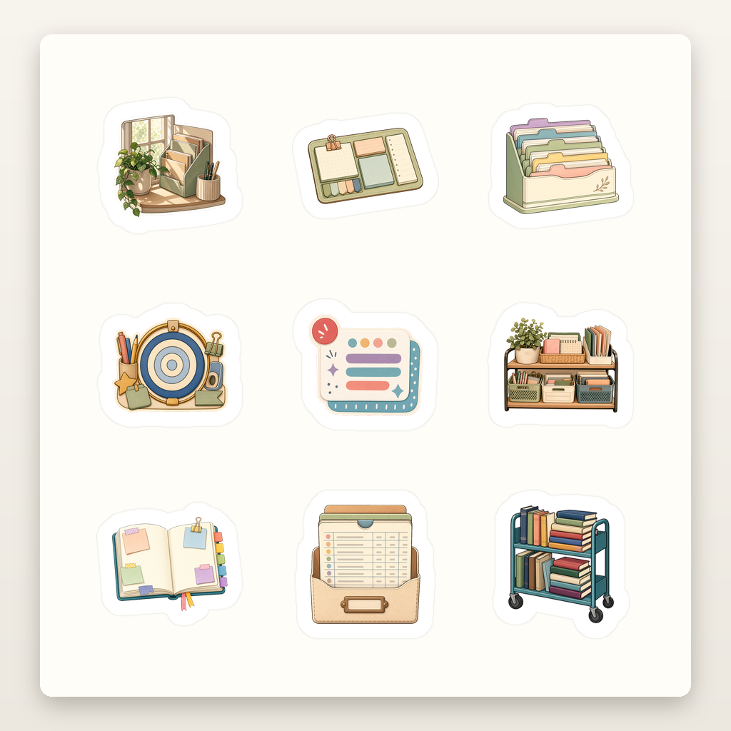 Teacher Planner Sticker Sheets - Sheet 03 - Habit Tracker Icons