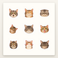 Cat Lover Sticker Sheets - Sheet 07 - Cat Expressions