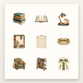 Bookish Reading Sticker Sheets - Sheet 02 - Bookish Reading