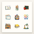Bookish Reading Sticker Sheets - Sheet 01 - Teacher Planner